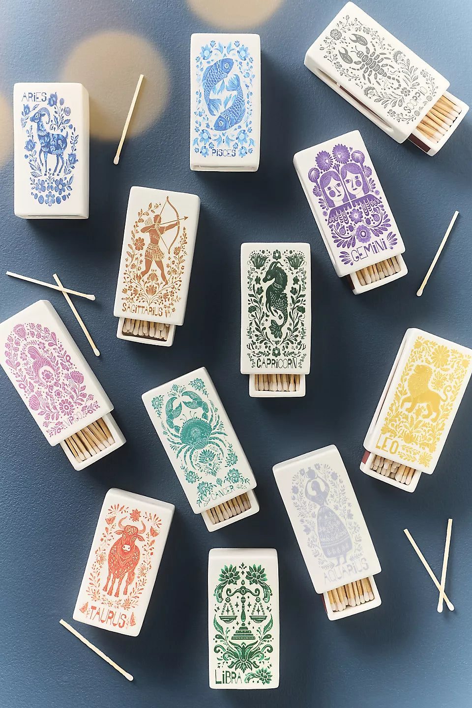 Zodiac Ceramic Match Box - Skeem