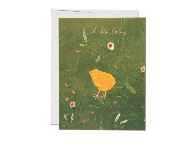 Baby Chick baby greeting card Red Cap Cards