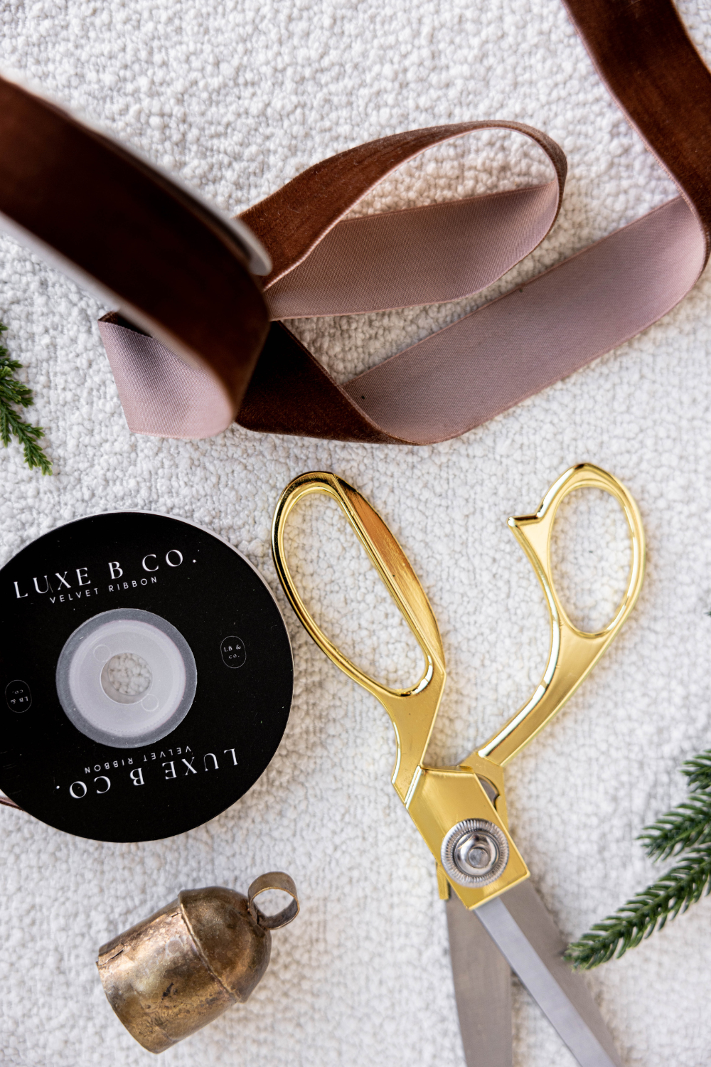 Brown Velvet Christmas Decor Luxe B Co.