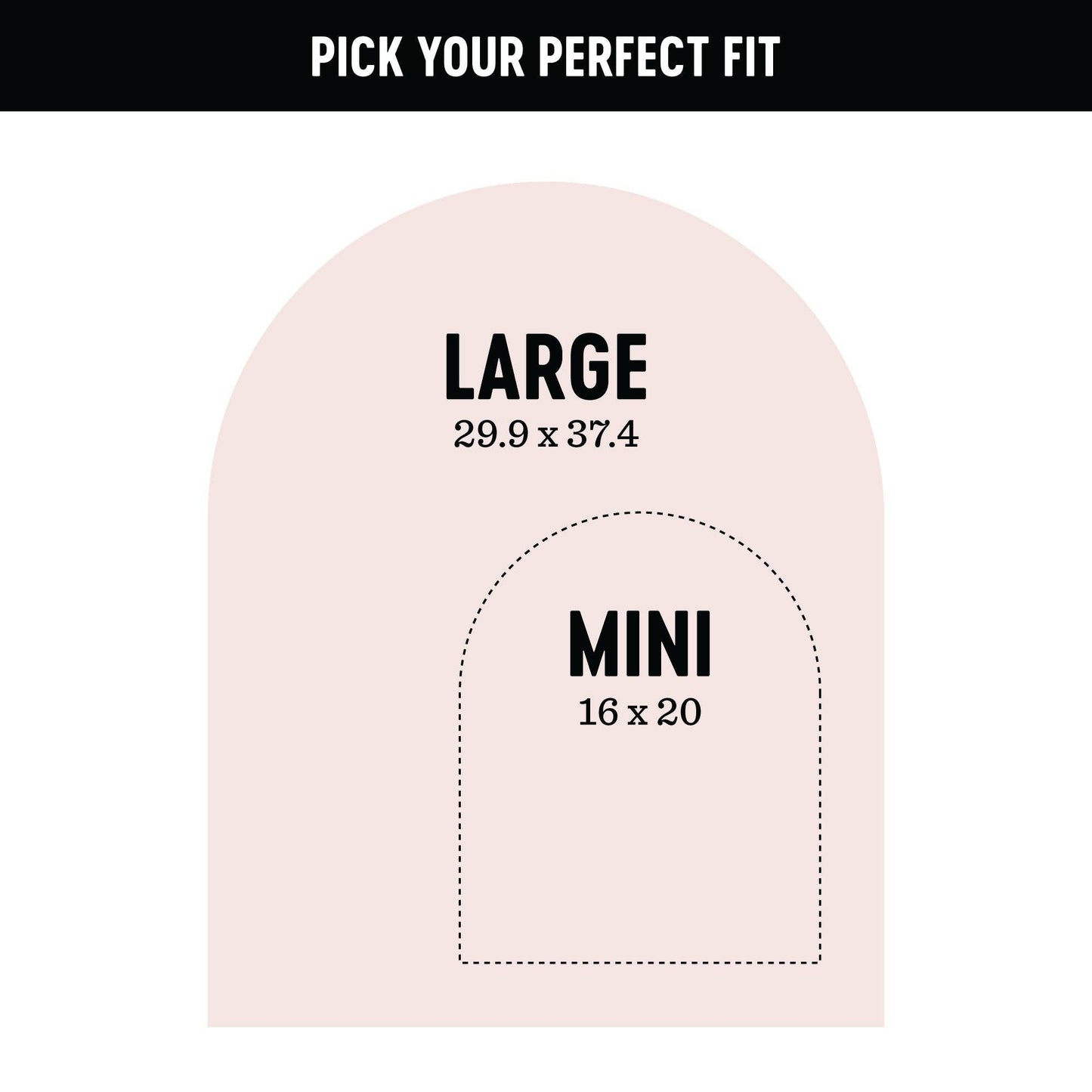 Blush Mini Arch Magnetic Wall Decal- The Type Set Co.