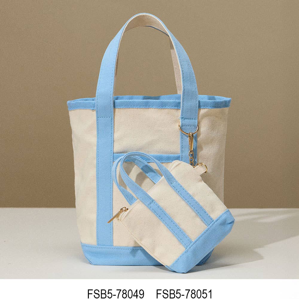 Mini Canvas Tote Bag / Bag Charm