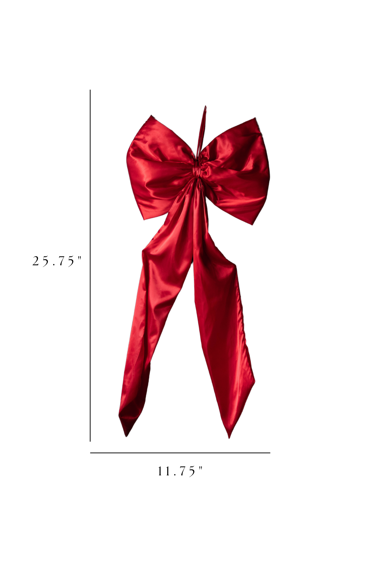 Bows Oversized Red Satin Fabric