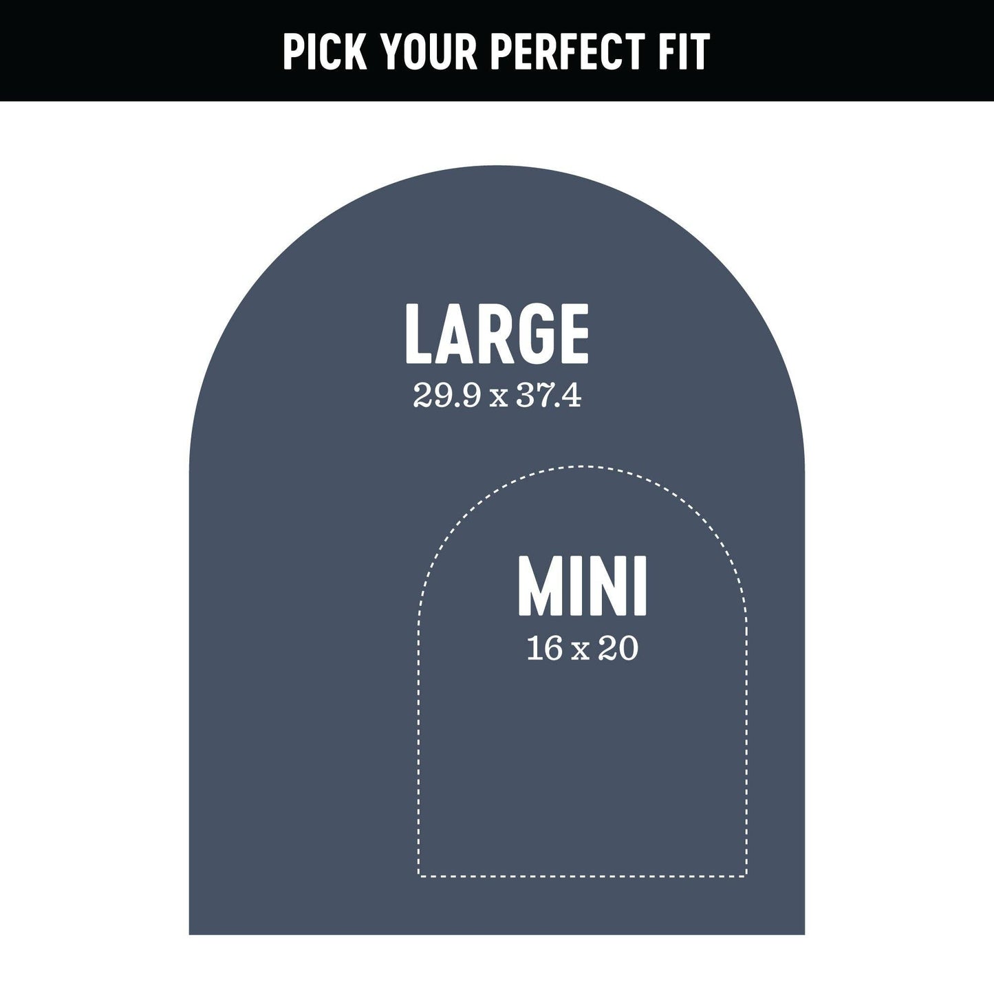 Navy Mini Arch Magnetic Wall Decal - The Type Set Co.