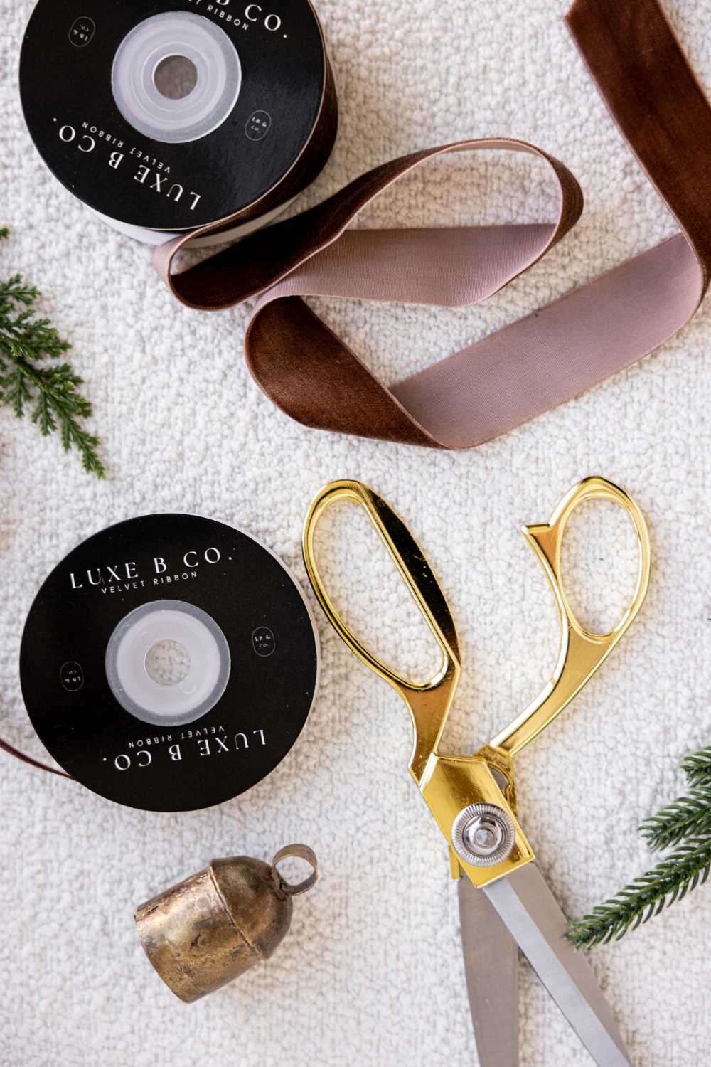 Brown Velvet Christmas Decor Luxe B Co.