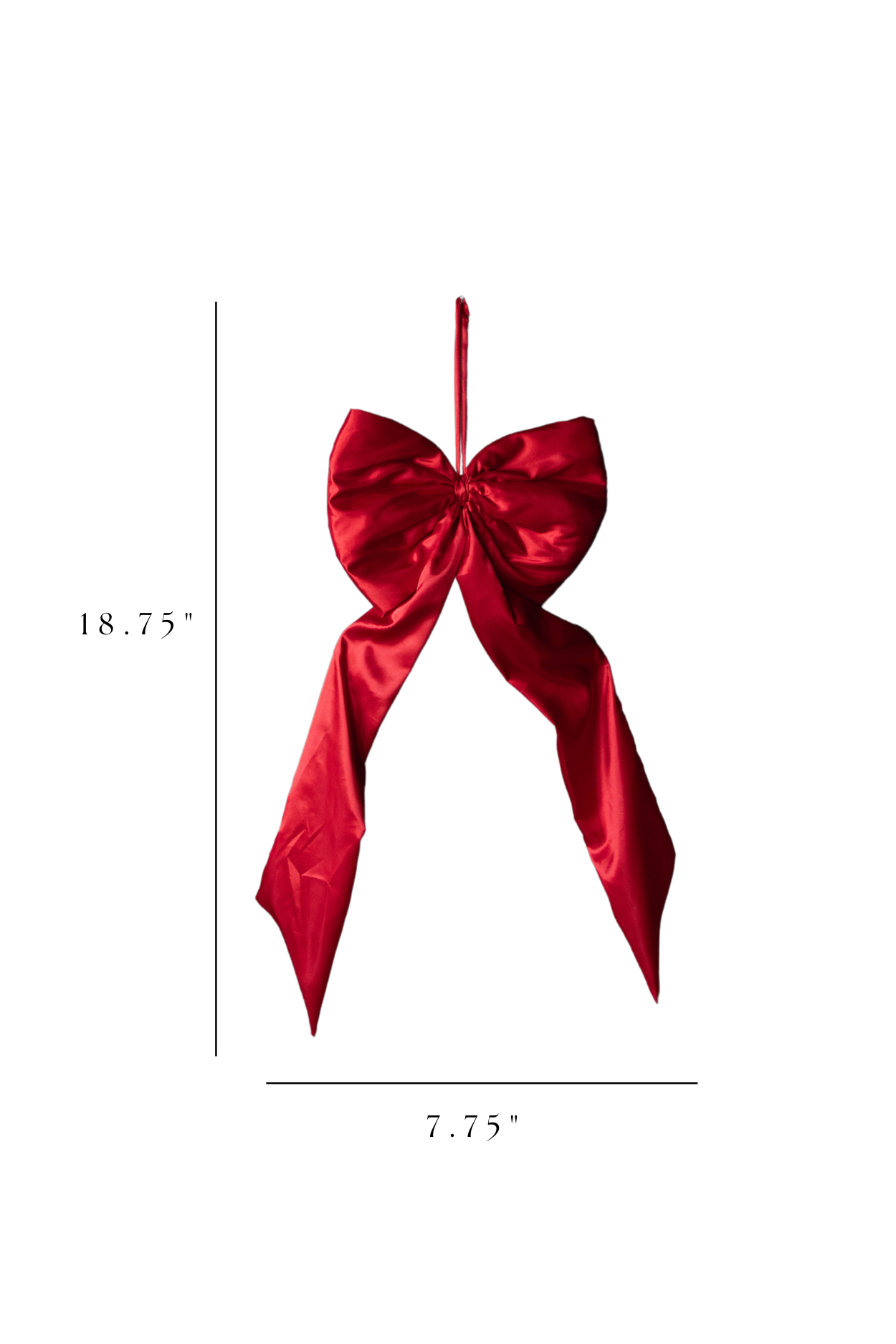 Bows Oversized Red Satin Fabric