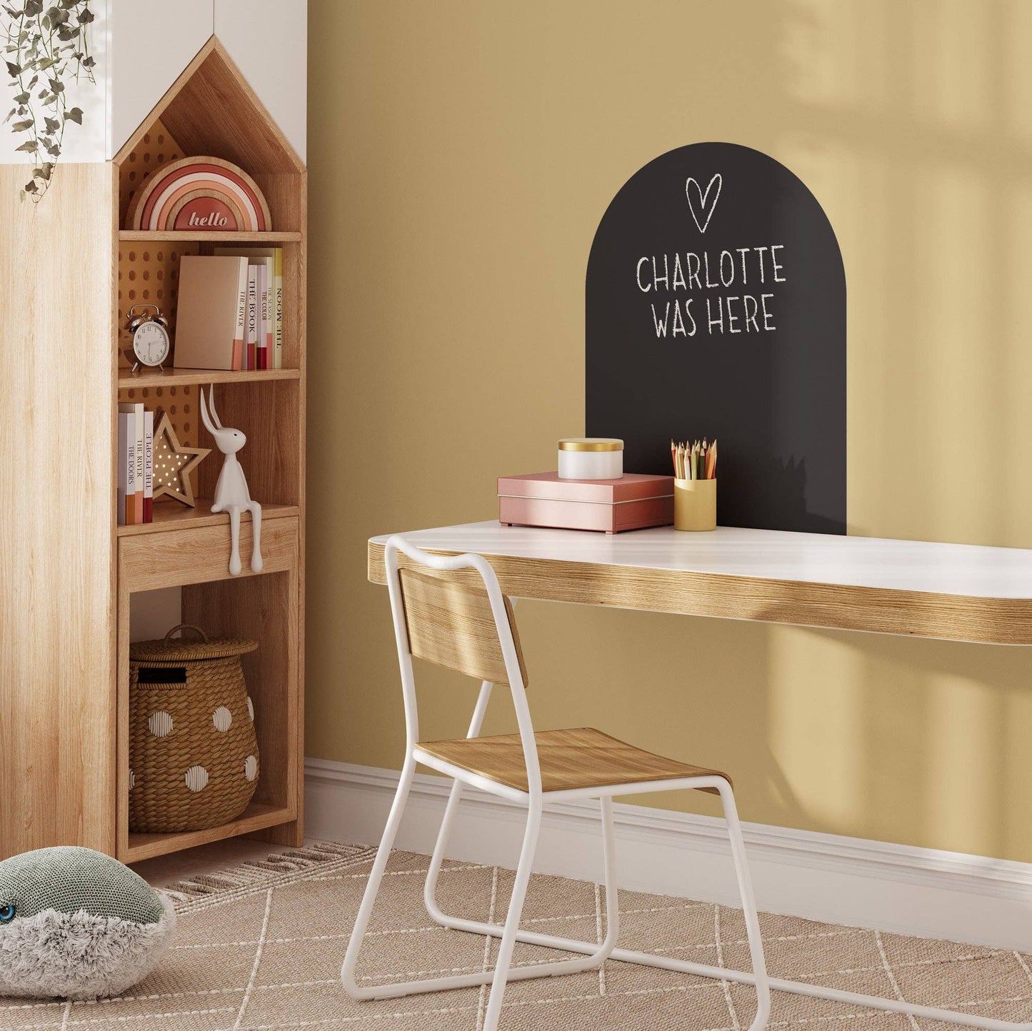 Black Mini Arch Magnetic Wall Decal - The Type Set Co.