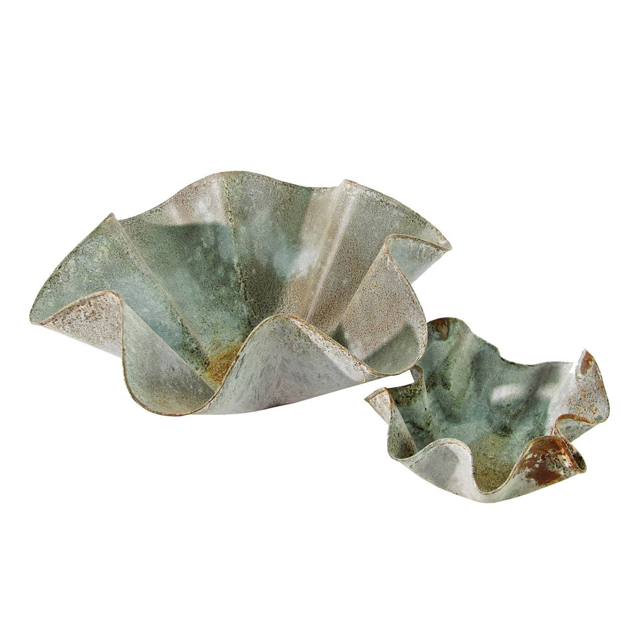 Oxidized Metal Kerchief Planter