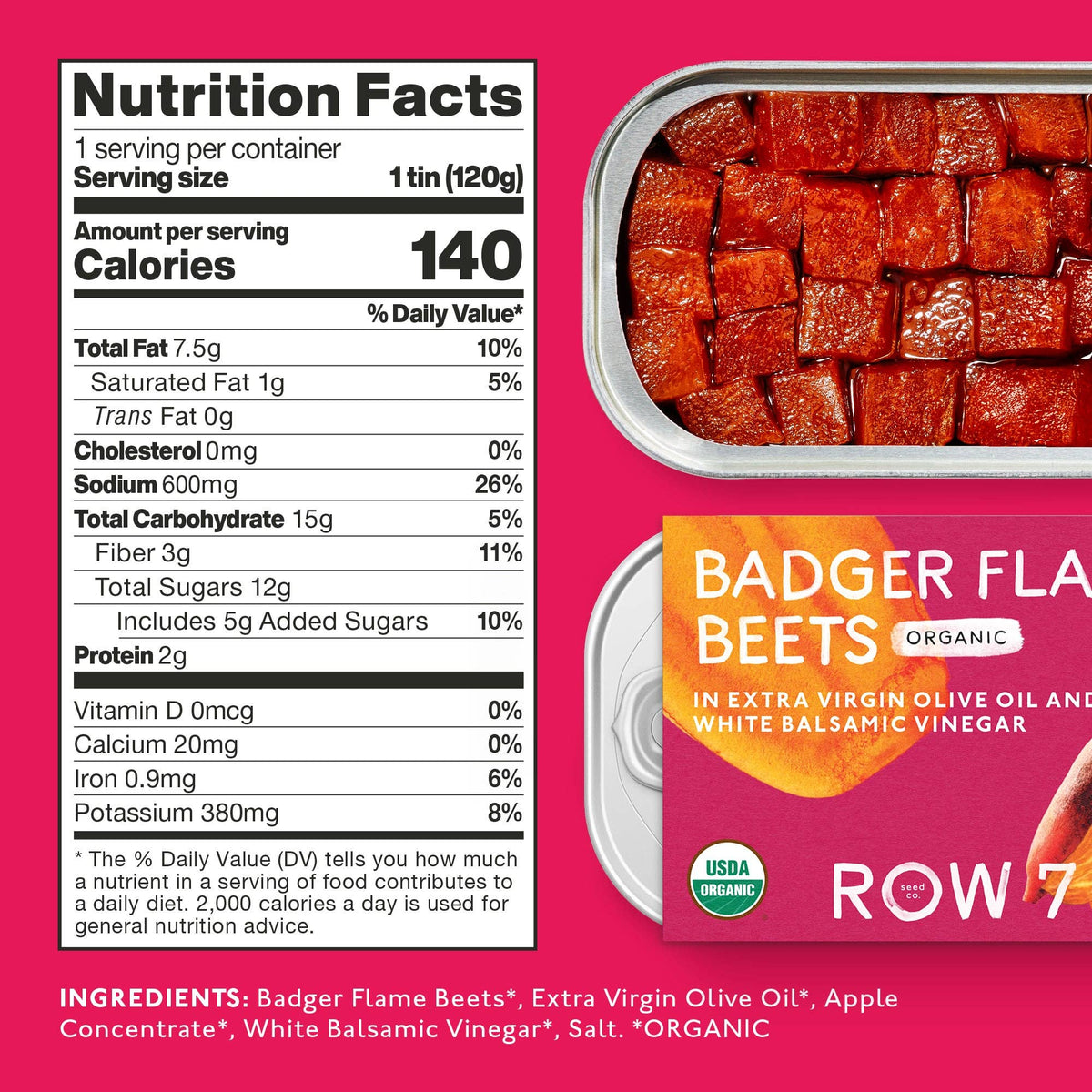 Badger Flame Beets Tin - Row 7