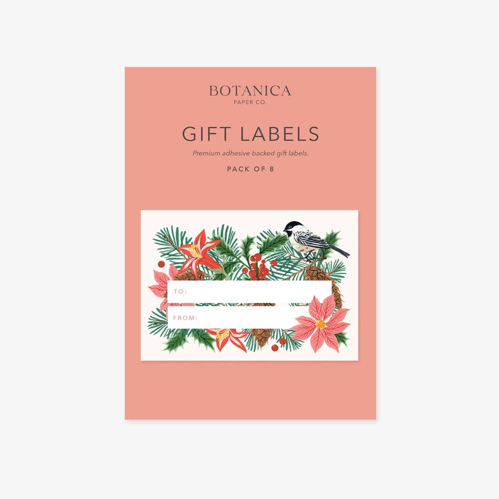 WINTER GIFT LABELS, PACK OF 8