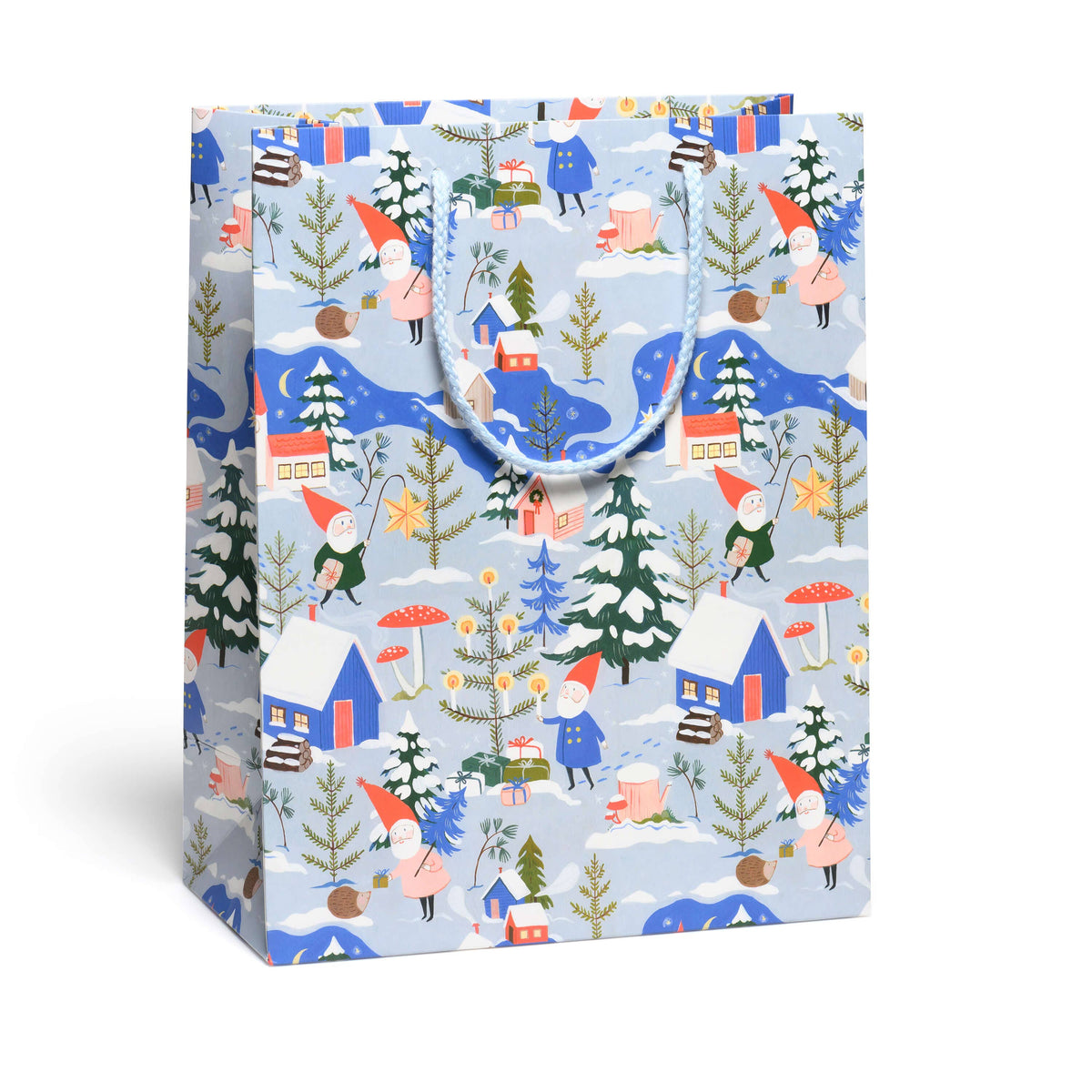 Holiday Gnomes Gift Bags - Red Cap Cards