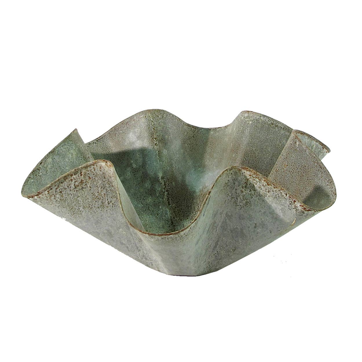 Oxidized Metal Kerchief Planter