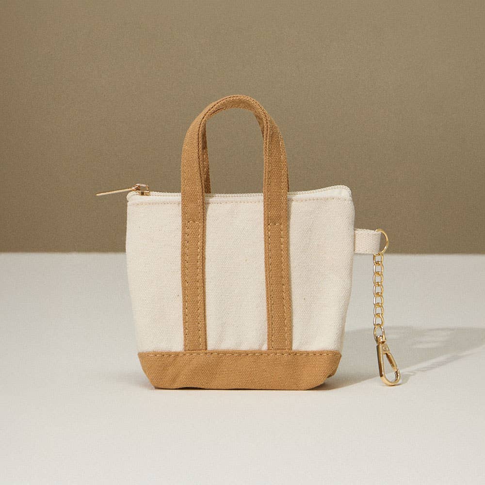 Mini Canvas Tote Bag / Bag Charm