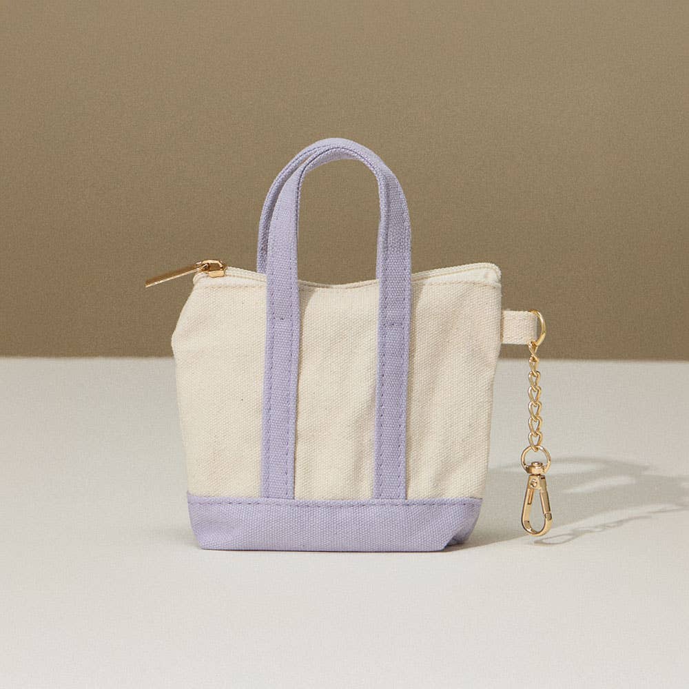 Mini Canvas Tote Bag / Bag Charm