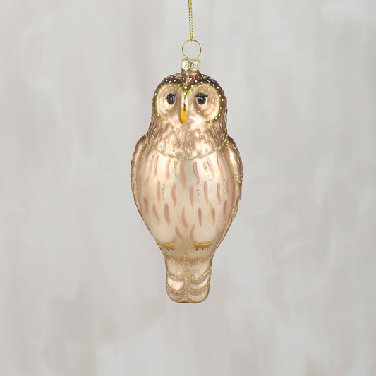 Glass Screech Owl Ornament