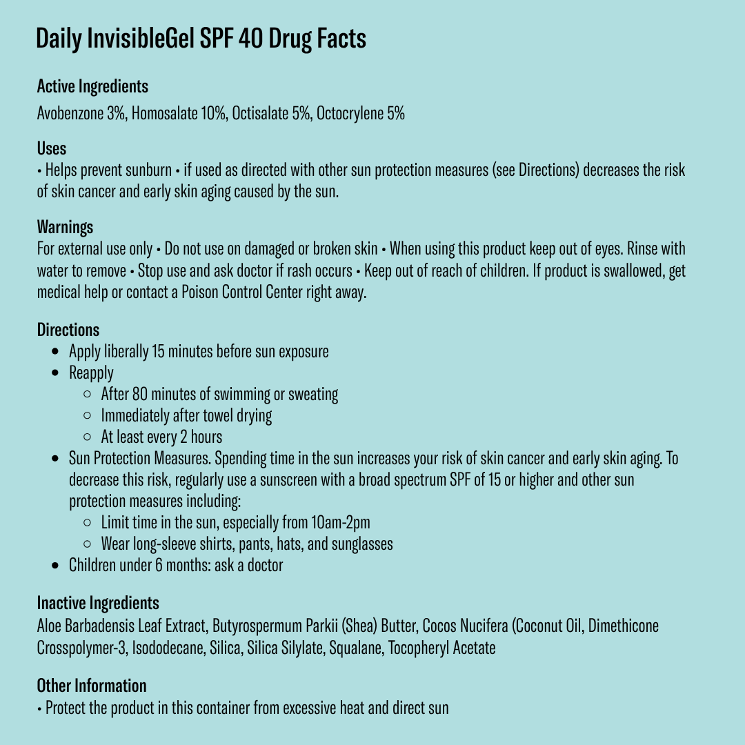 Bask gel SPF 40 Daily Invisible Gel Face Sunscreen
