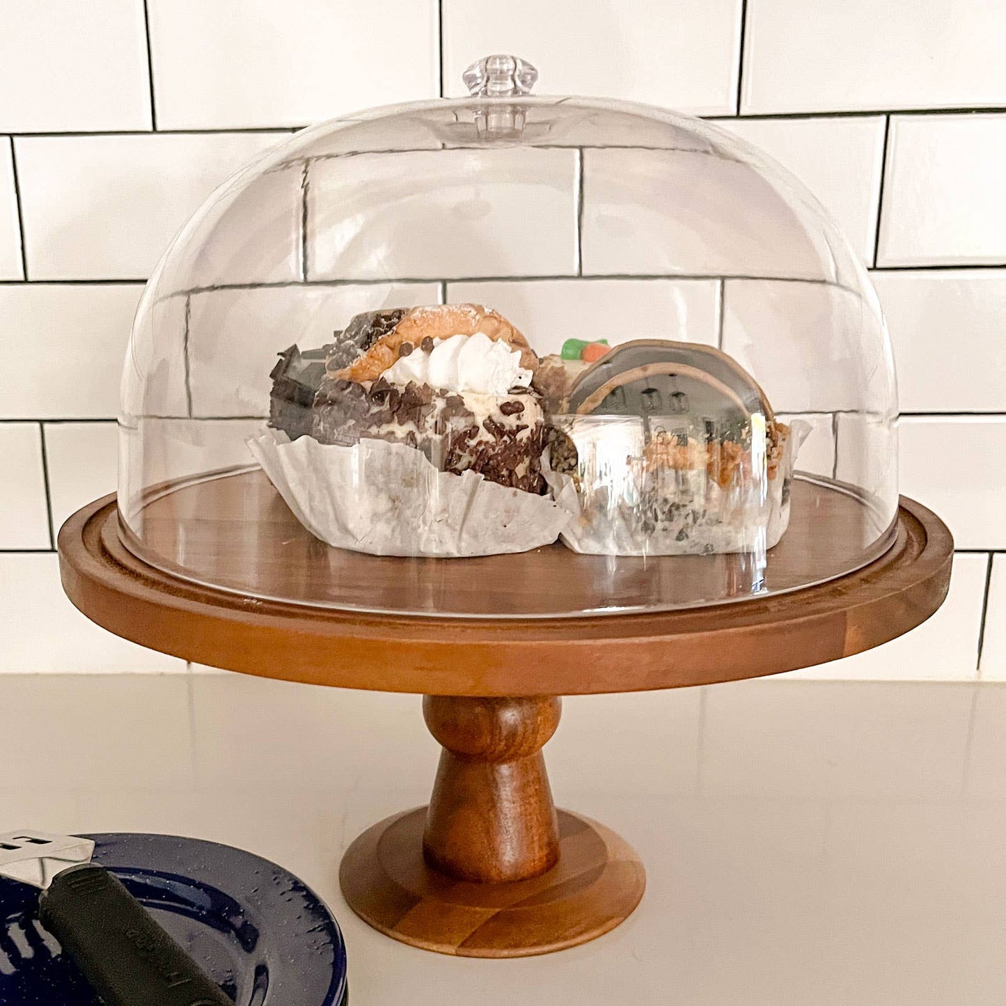 Acacia Cake Stand - small