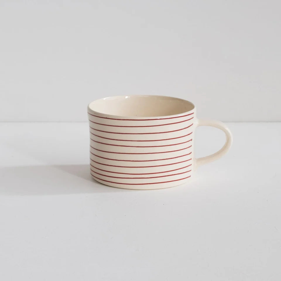 Horizontal Stripe Musango Mug - Hand painted, made in Portugal