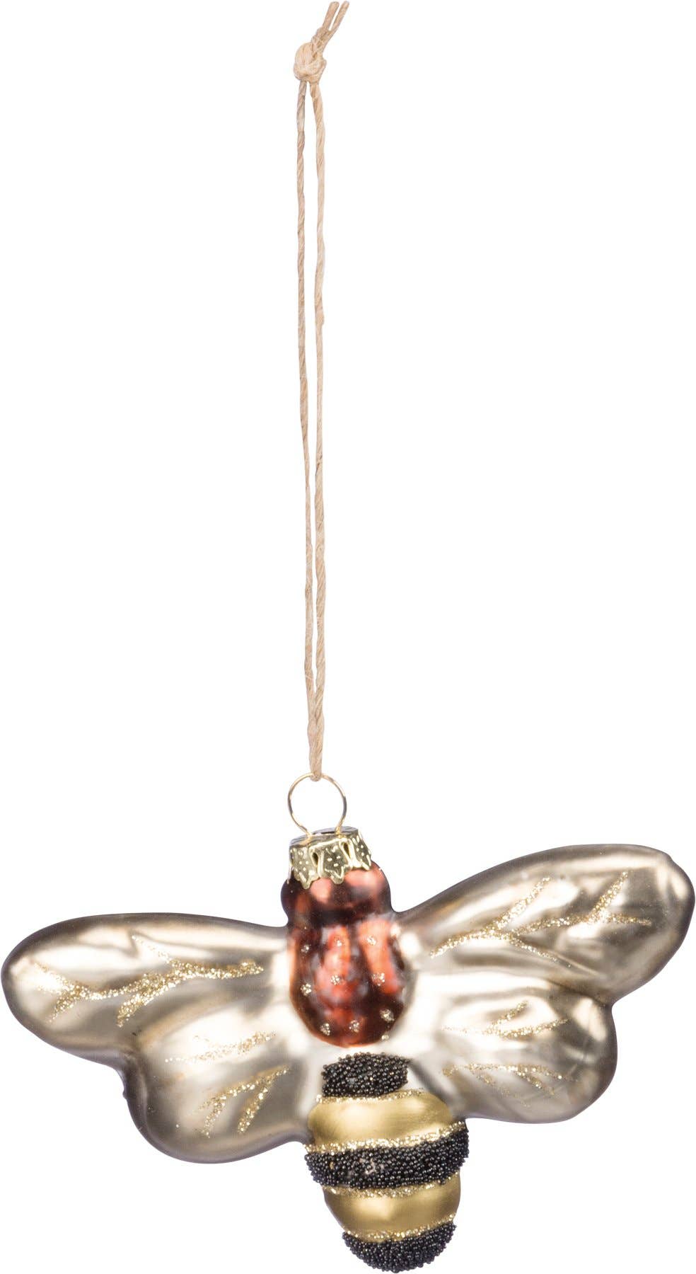 Bee Glass Ornament - Primitives by Kathy