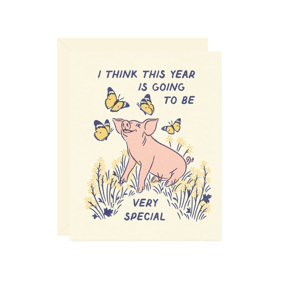 Special Pig Birthday Greeting - Wallflower Paper & Party