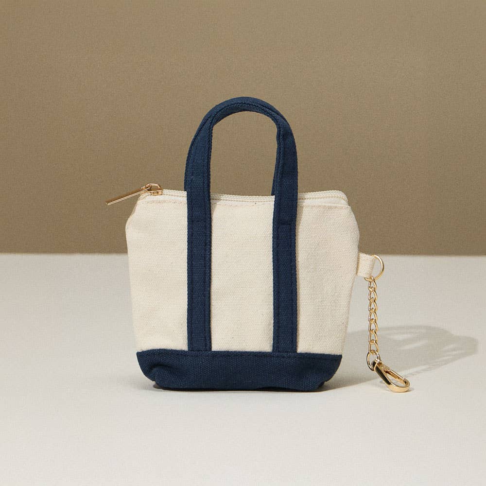 Mini Canvas Tote Bag / Bag Charm