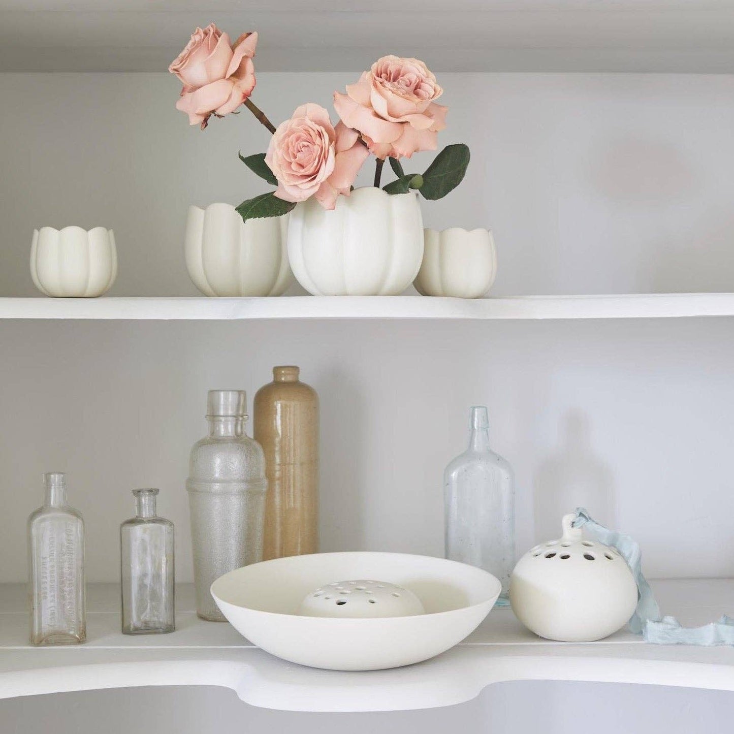Ceramic Flower Frog Vase