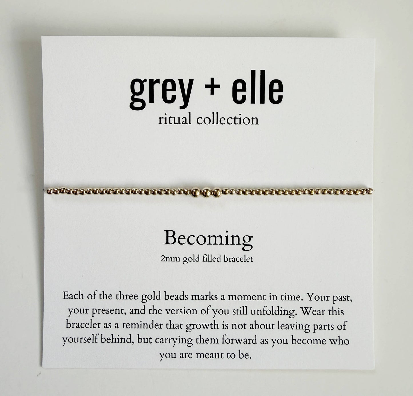 Becoming Bracelet - grey + elle - Healing Vibes Collection