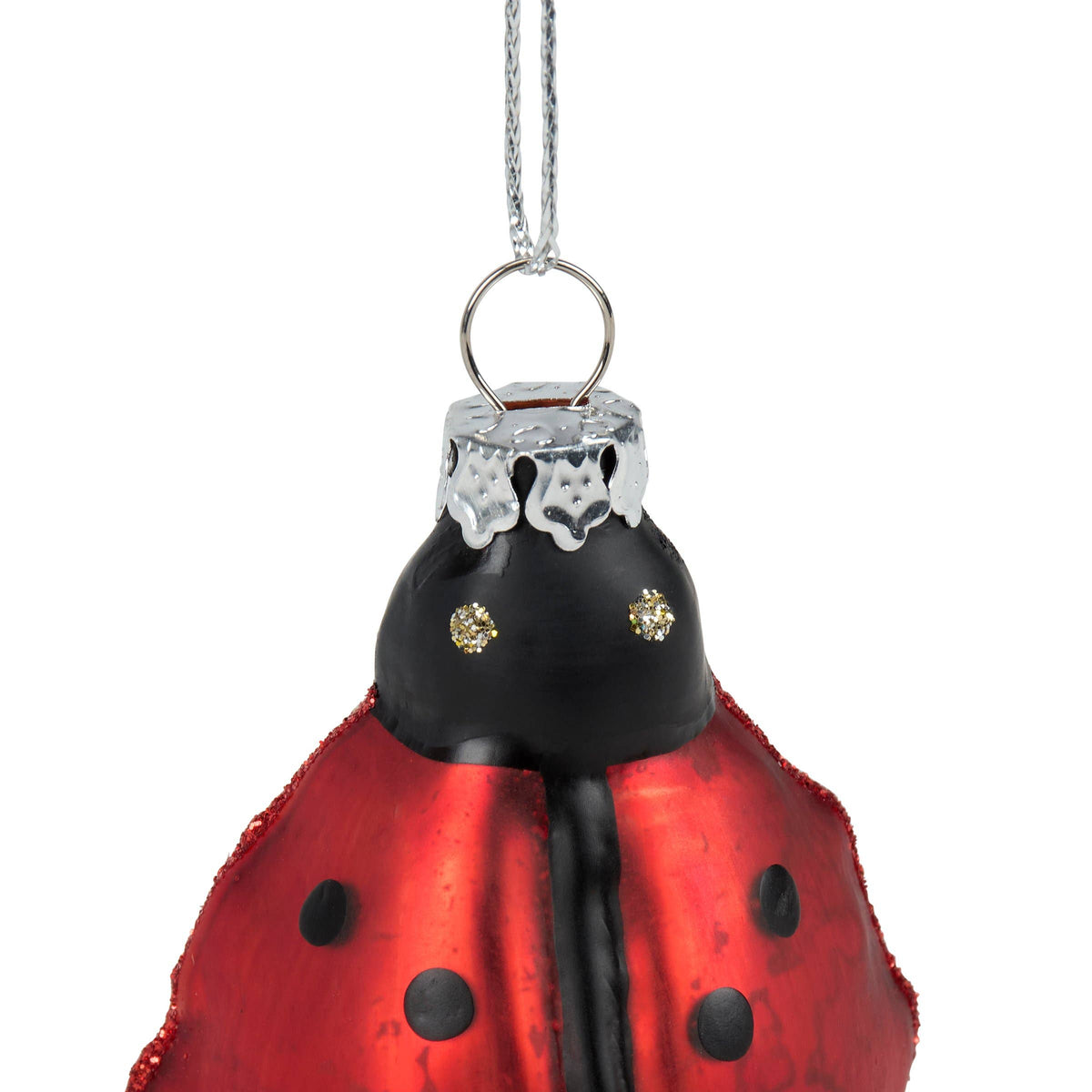 Ladybug Glass Ornament - Primitives by Kathy