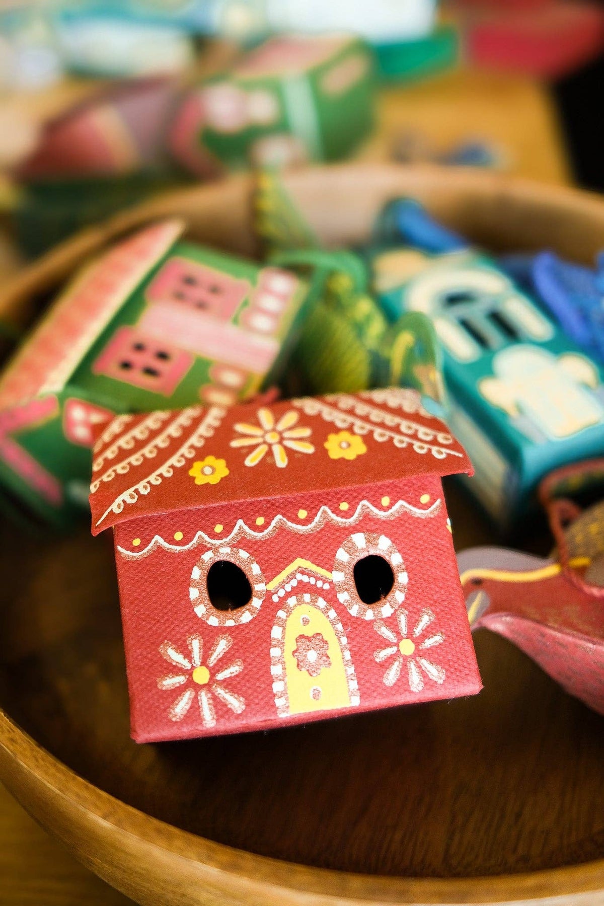 Gingerbread House Screen-Printed Board Decoration - East End Press