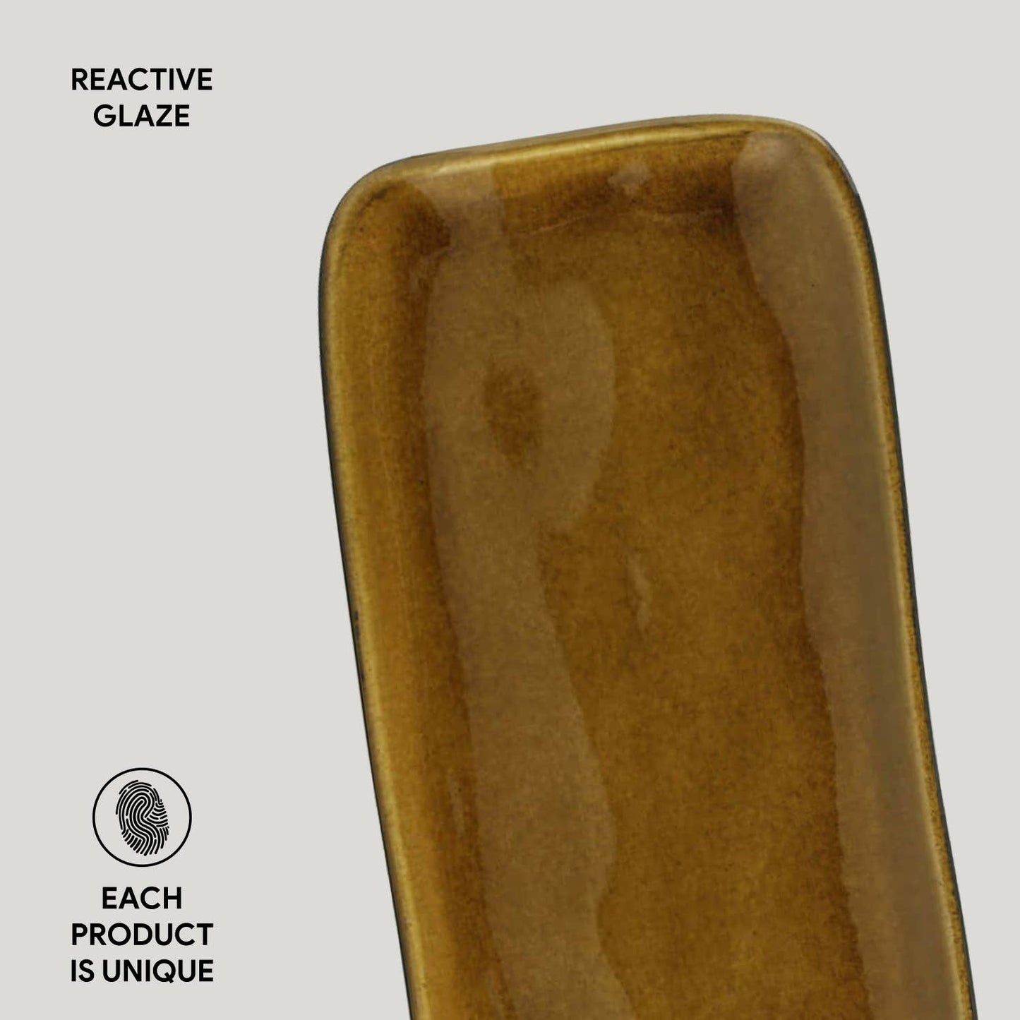 Rectangular Platter Medium 12.99 x 5.12" Amber