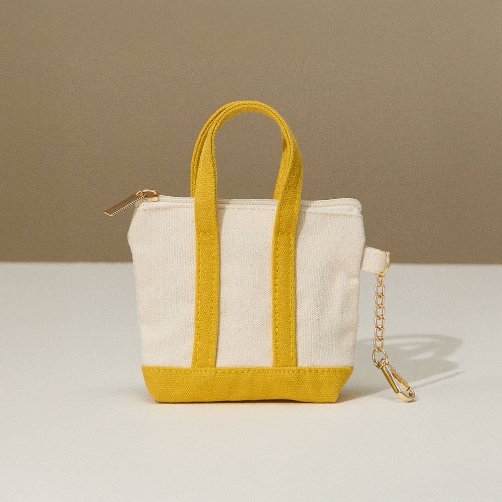 Mini Canvas Tote Bag / Bag Charm