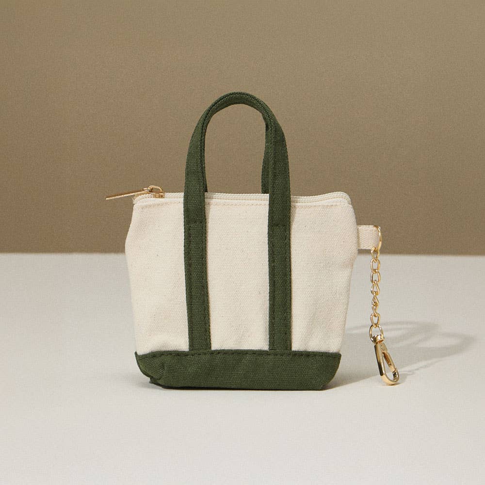 Mini Canvas Tote Bag / Bag Charm