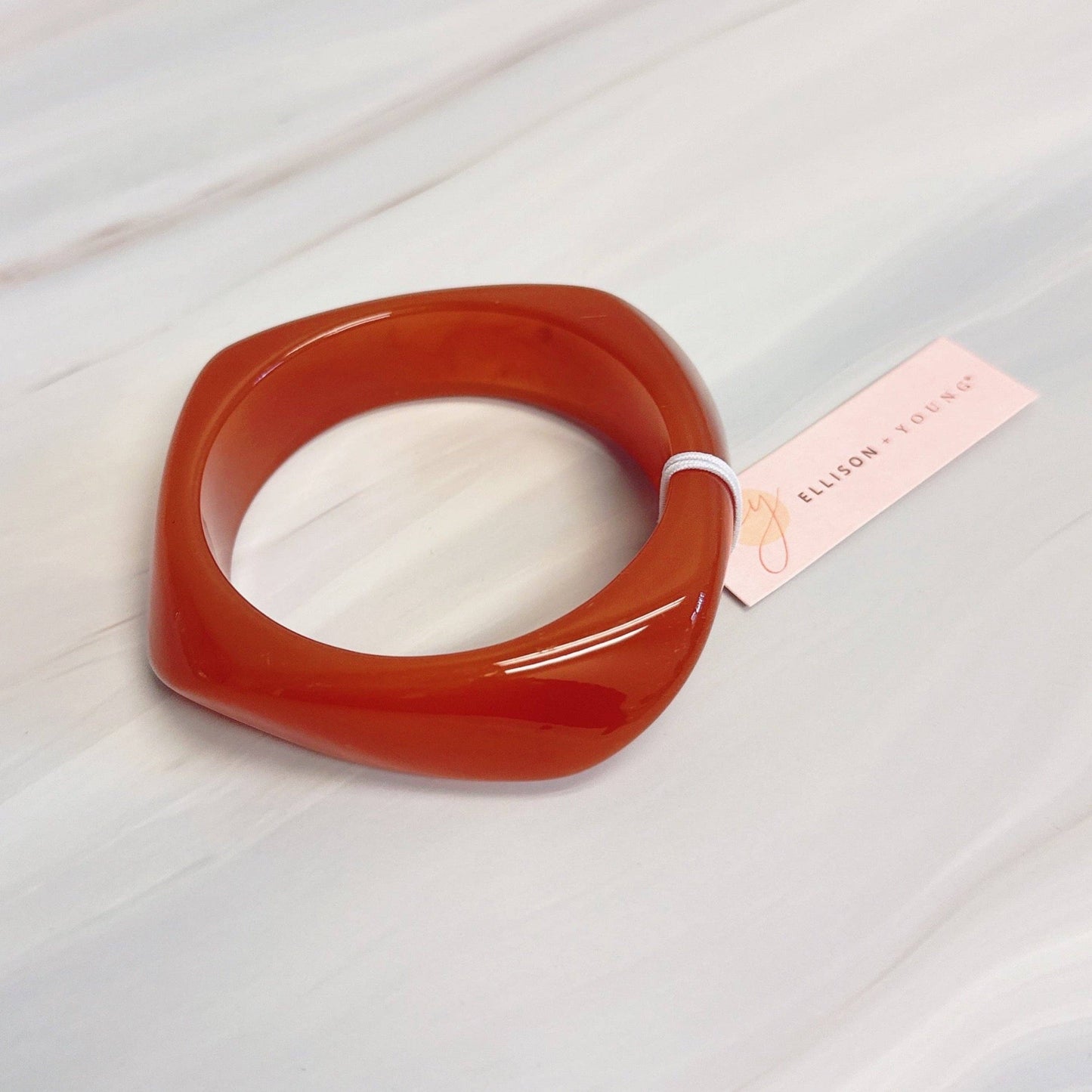 Sculpted Square Resin Bangle