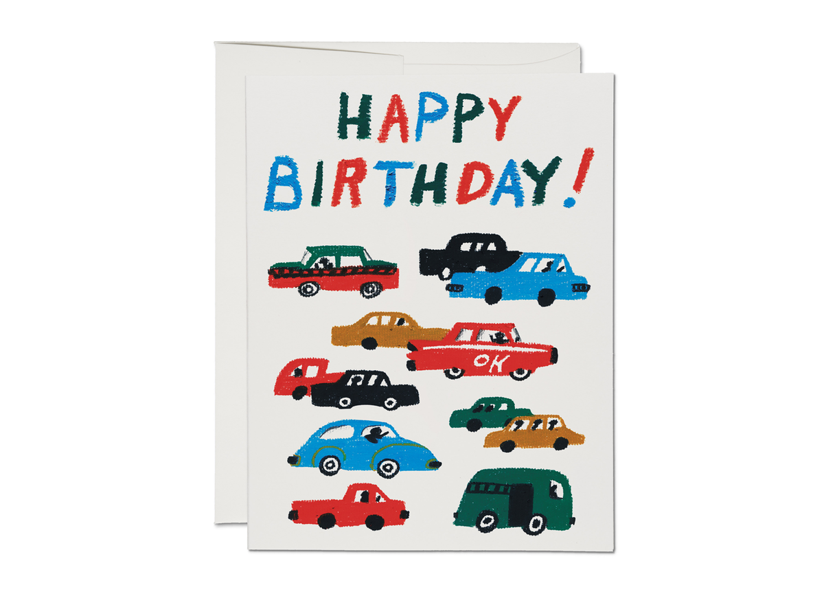 Birthday Traffic - Red Cap Cards