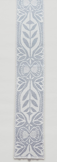 Merino Wool Scarf "Fog & Cream"