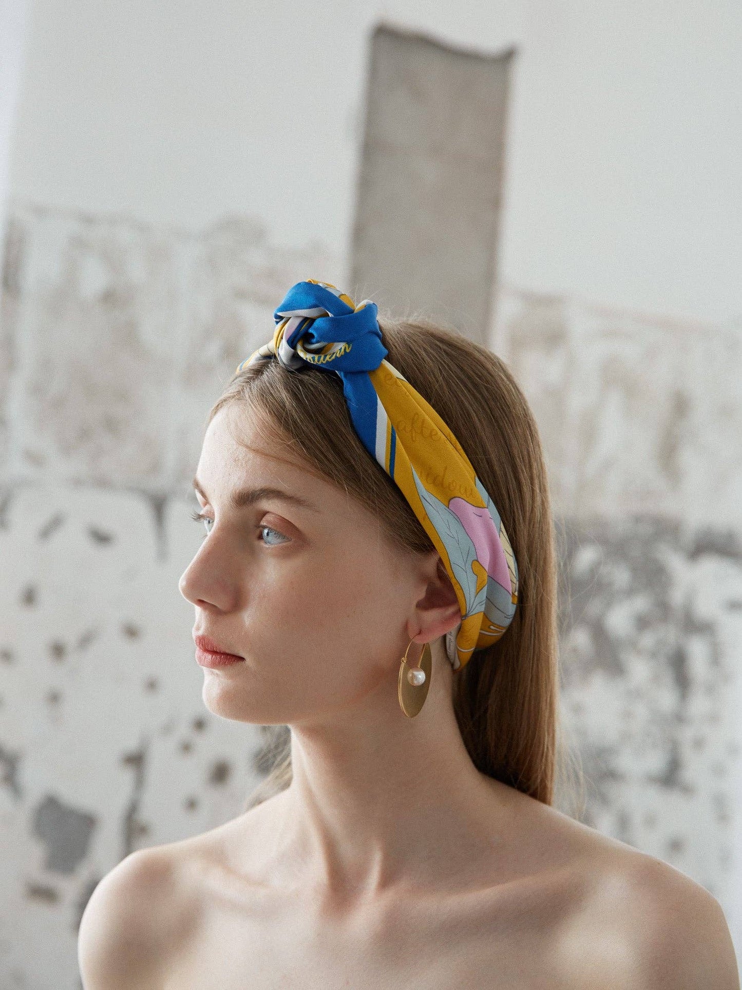 Yellow El Amor Silk Bandana - Lost Pattern NYC