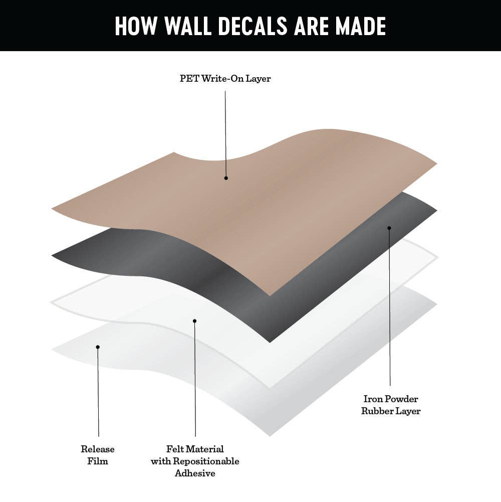 Small Maple Magnetic Arch Wall Decal - The Type Set Co.