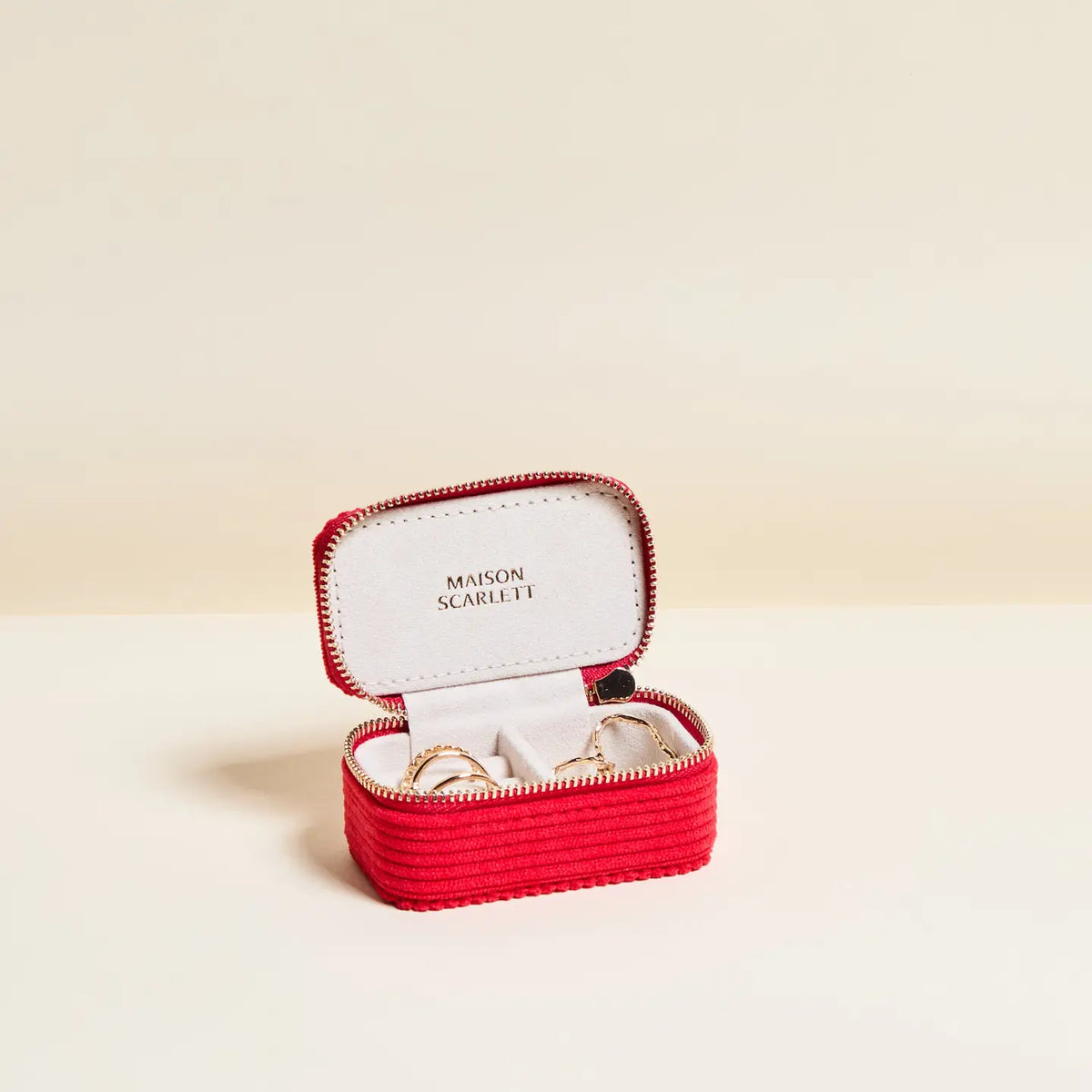 Marie Corduroy Travel Jewelry Box - Maison Scarlett