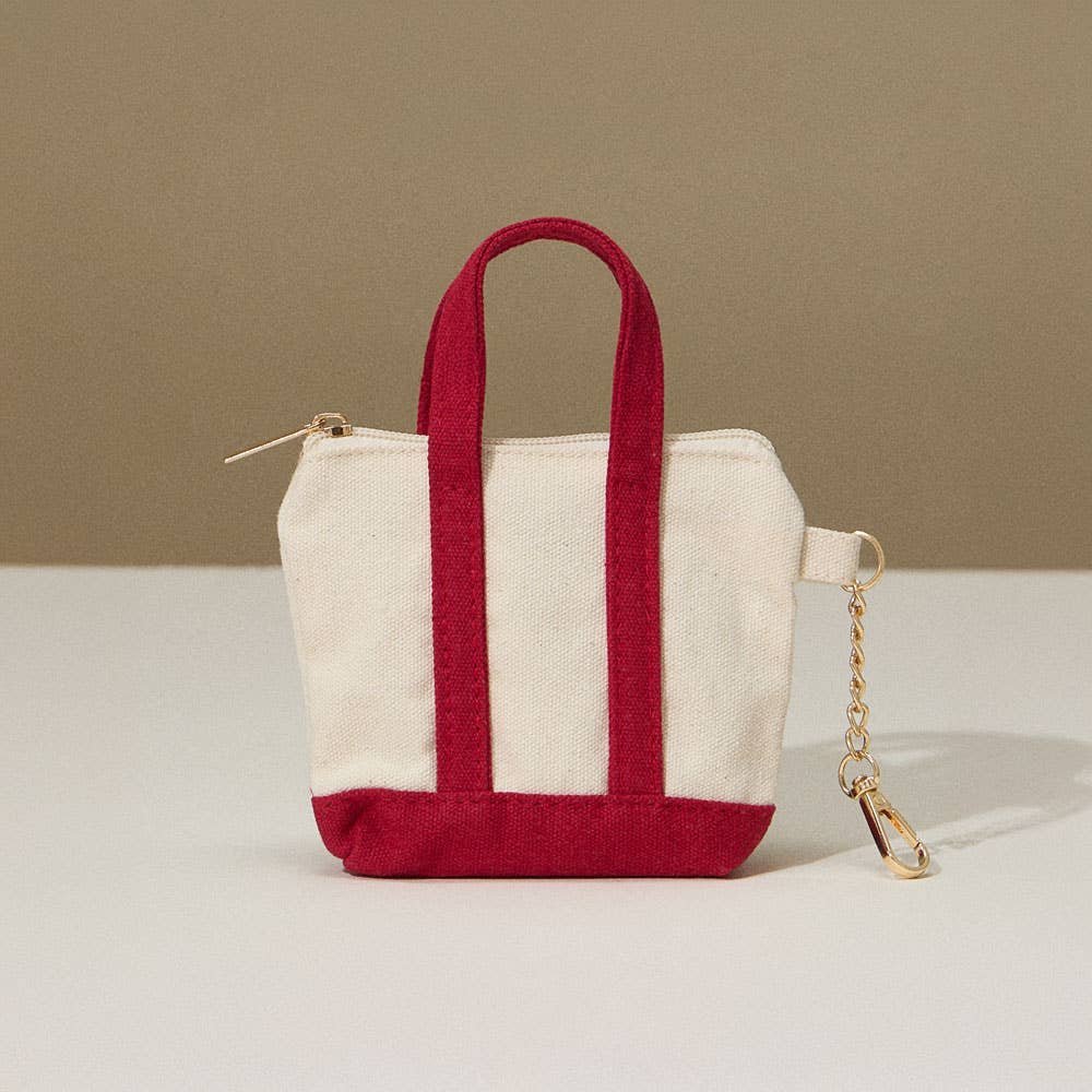 Mini Canvas Tote Bag / Bag Charm