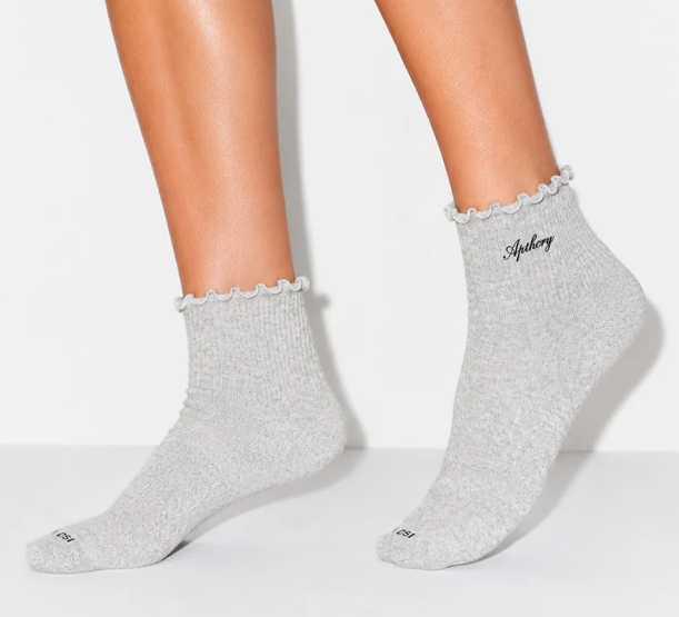 Gray - Apthcry lettuce edge sock