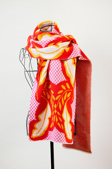 Merino Wool Scarf "Sunburst"