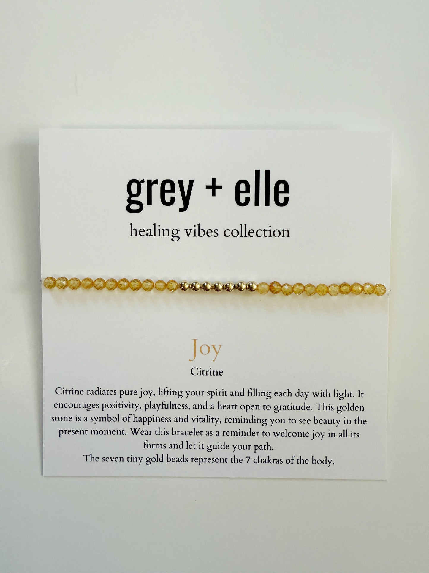 JOY BRACELET - grey + elle - Healing Vibes Collection