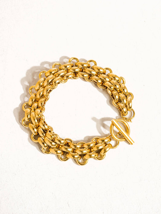 Flânerie by MAIQ - Donni 18K Gold Non-Tarnish Bold Weave Bracelet