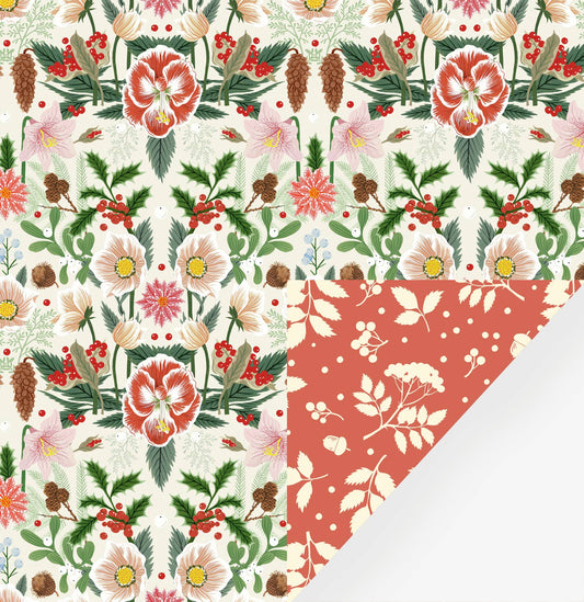 CHRISTMAS ROSE | Double Sided Wapping Paper Single Sheet