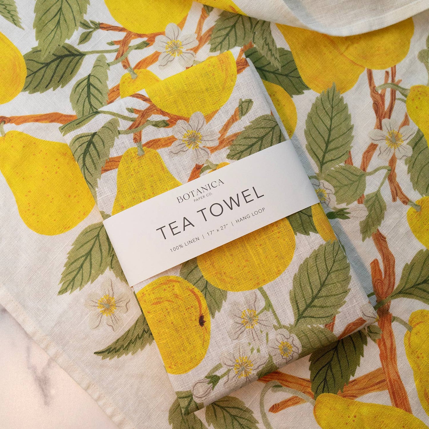 PEAR ORCHARD | 100% LINEN TEA TOWEL - Botanica Paper Co.