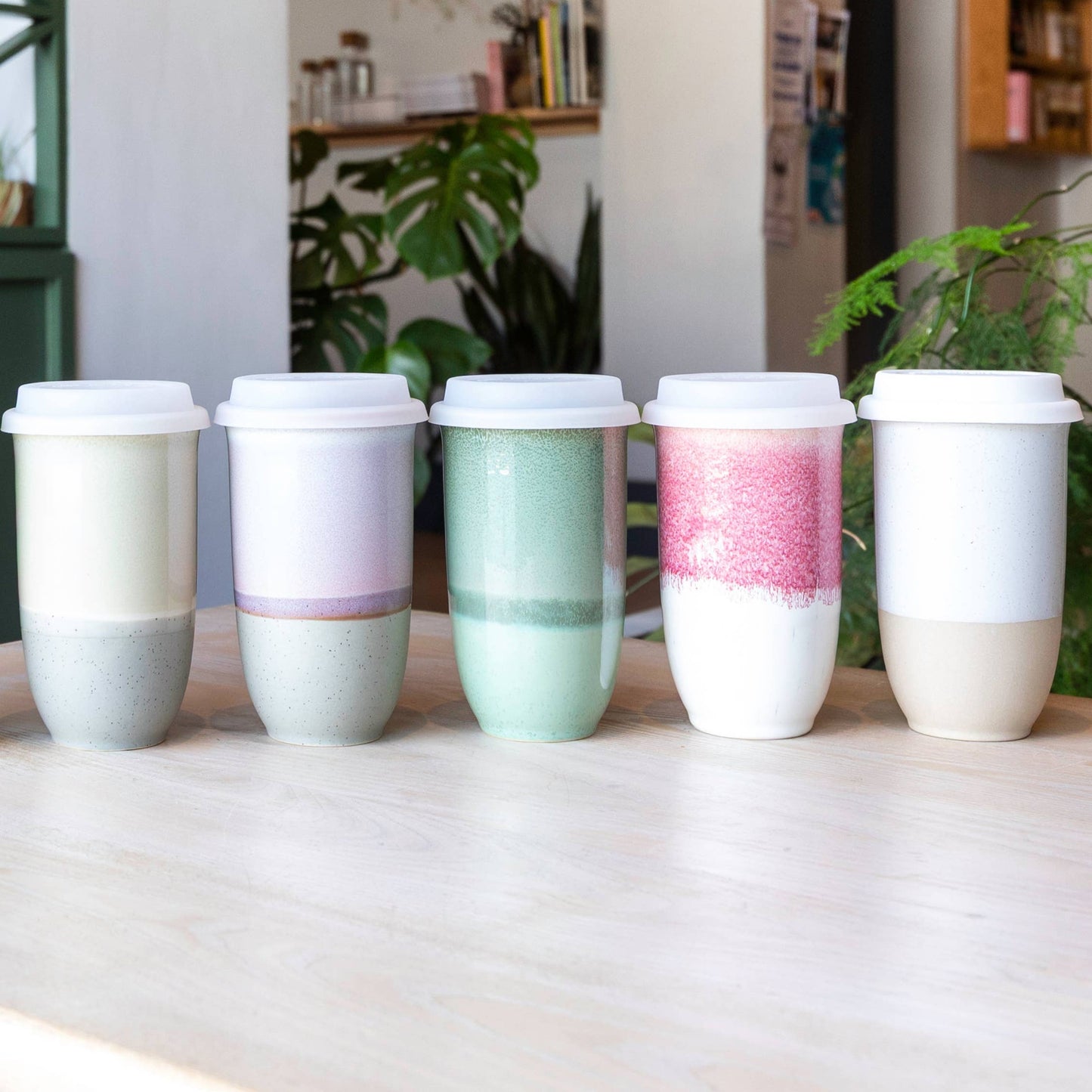 Nova Ceramics Travel Mugs - Dune 16oz Ceramic Travel Mug – (Includes Lid & Band)