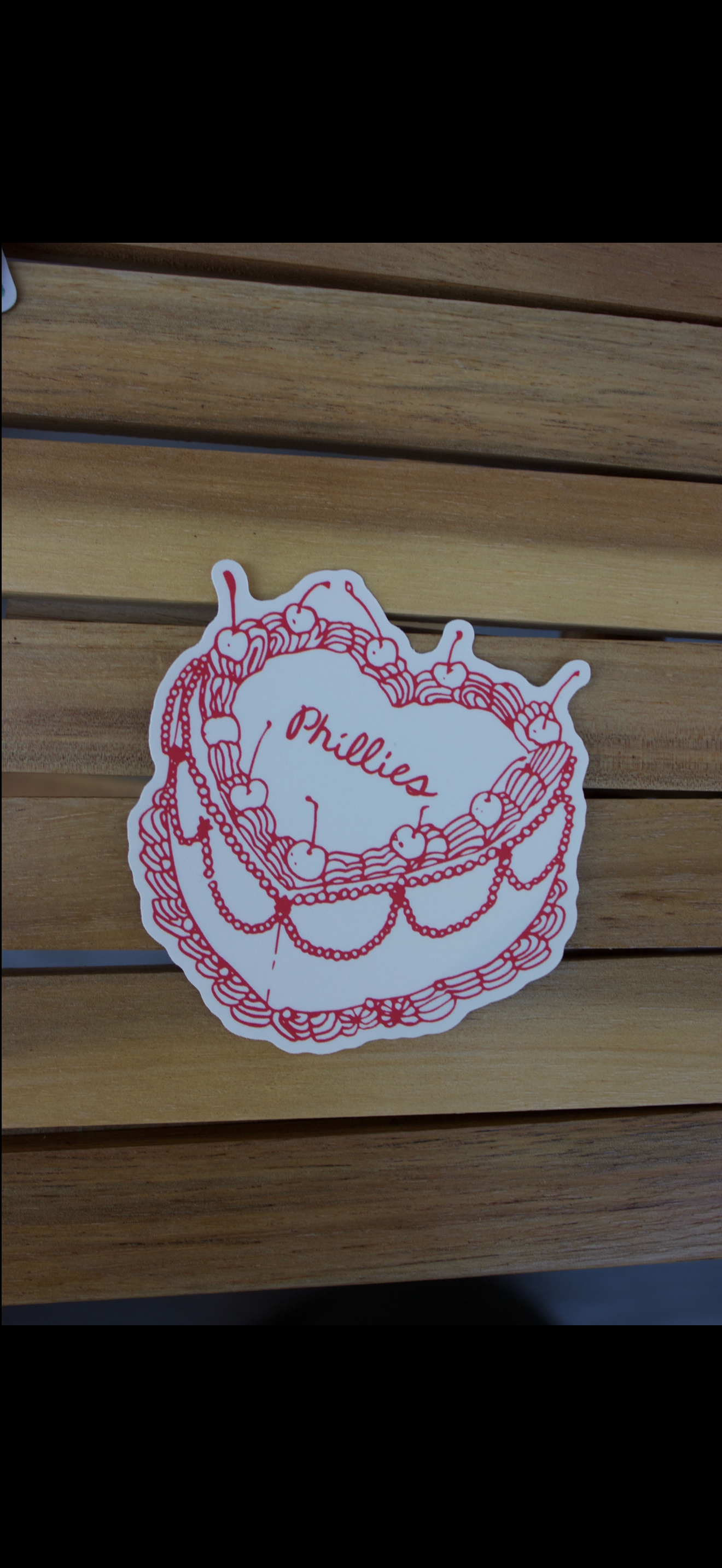 Phillies Cake Sticker
