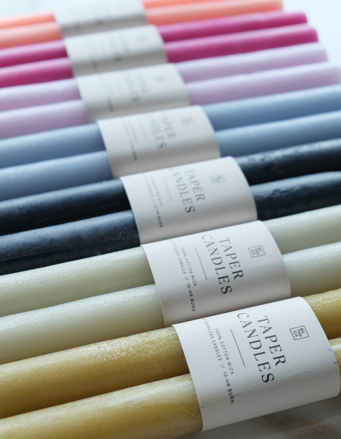 Olive Taper Candle Pair
