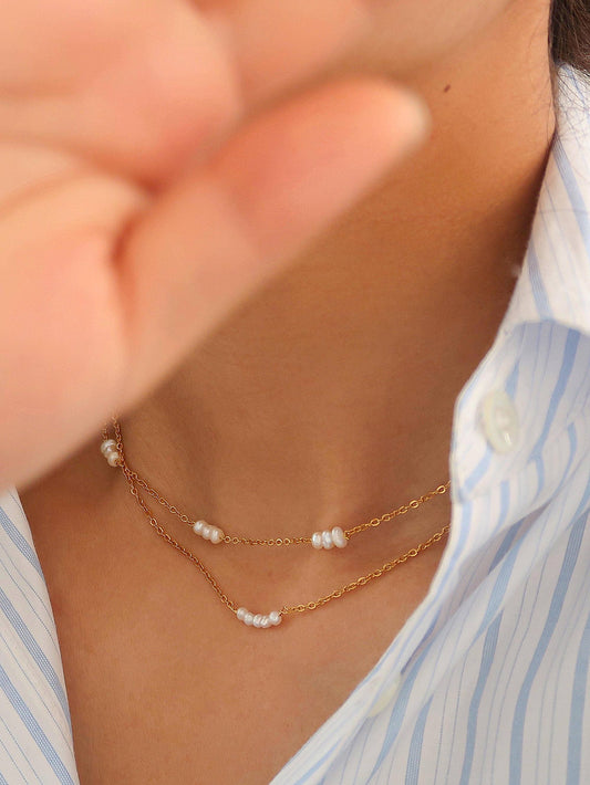 Petite Pearl Chokers Flânerie by MAIQ - 18K Non-Tarnish