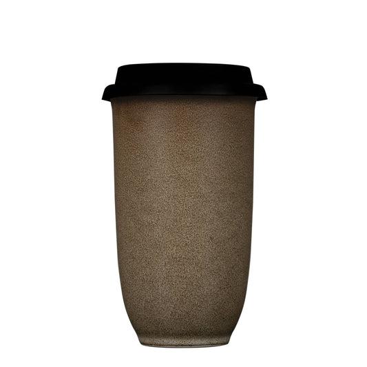 Brown Nova Ceramics Travel Mugs - Mantle Ceramic Travel Cup 16oz | Reusable Coffee Cup