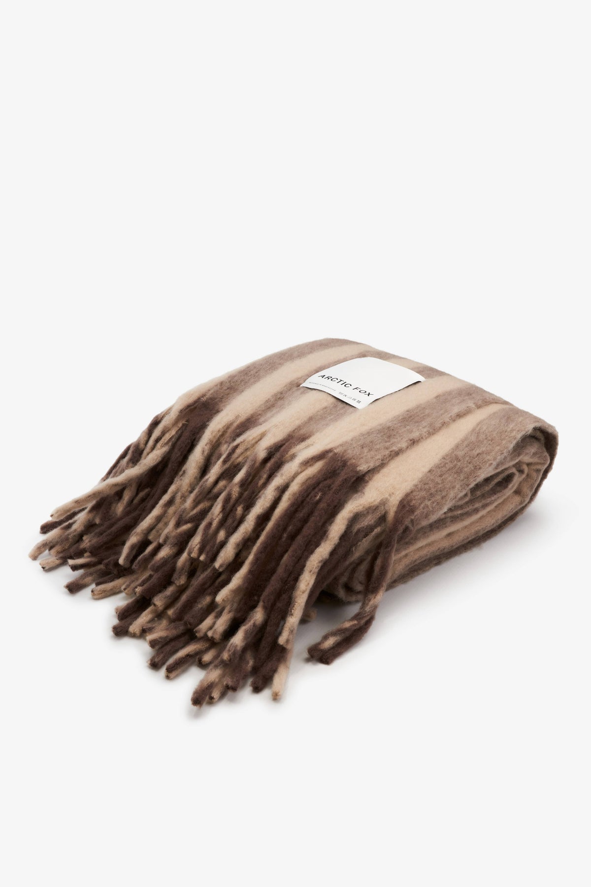 The Wool Stripe Throw - Burnt Umber Stripe - Arctic Fox & Co. - North America - FW26
